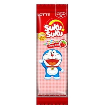 SN.CD- Strawberry Flavor Lollipop Candy Suku Suku Lotte 8g