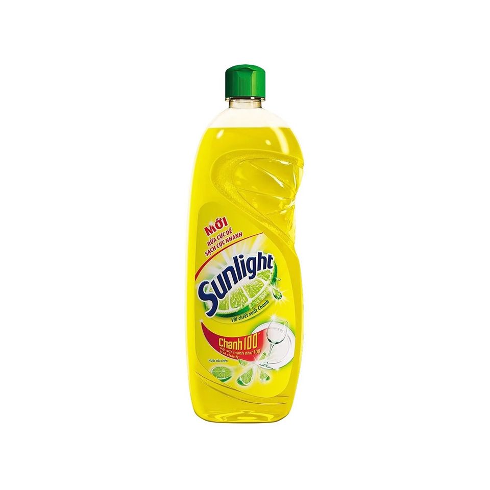 PU.HC- Nước rửa chén Sunlight hương chanh - Dishwashing Liquid Lime Sunlight 400ml ( bottle )