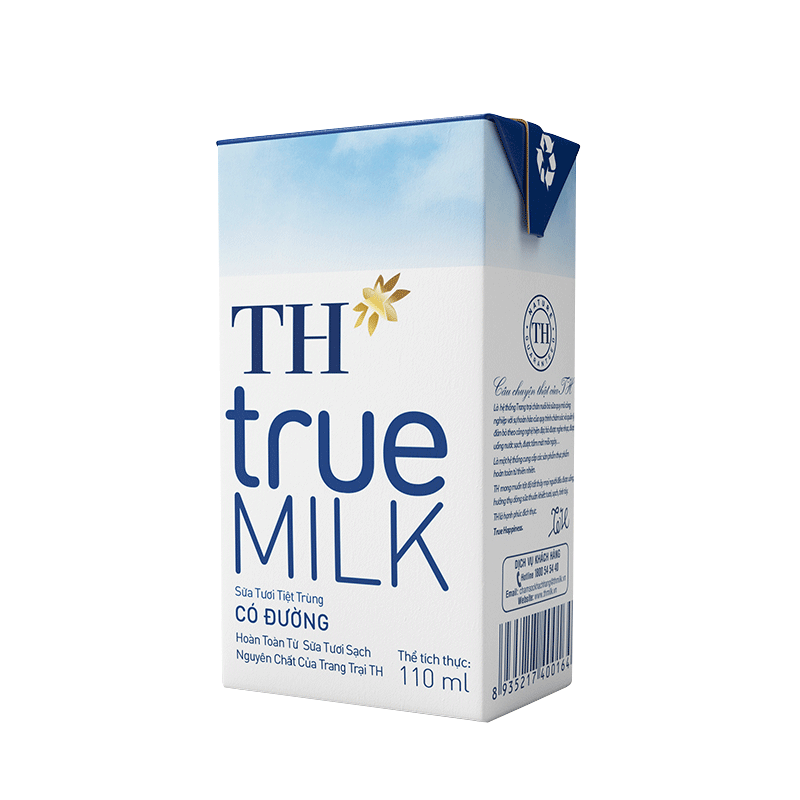 DA.M F- Sweetened UHT Fresh Milk TH True Milk 110ml ( box )