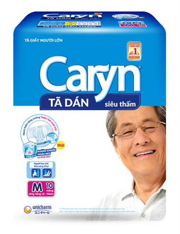 PU.M- Tã dán người lớn Caryn M10 - Aldult Diaper Size M 10 Sheets Caryn Japan ( pack )