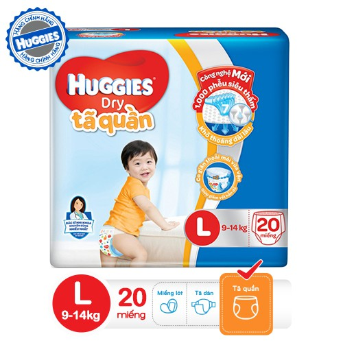 PU.M- Tã quần HUGGIES size L - Diapers Huggies Size L 20Pcs ( Pack )