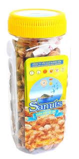 Hạt điều vỏ lụa Sanuts 250g  (bottle)