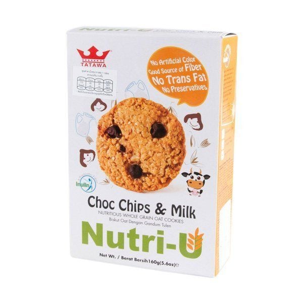 PC.B- Bánh quy Choc Chips&Milk Nutri-U Tatawa 160g (box)