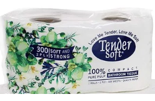 PU.H- Giấy vệ sinh lốc 2 cuộn - Bathroom Tissue Tender Soft 10 Rolls ( Price: 2 rolls )