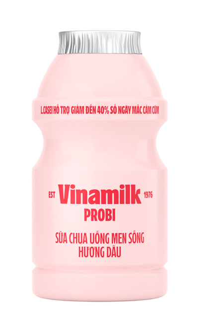 DY- Strawberry Flavor Drink Yogurt Probi Vinamilk 65ml (Mã lẻ 1 chai)