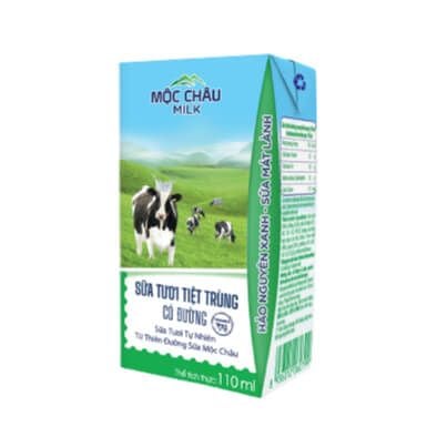 DA.M.F- Sweetened UHT Milk Mộc Châu Milk 110ml T7