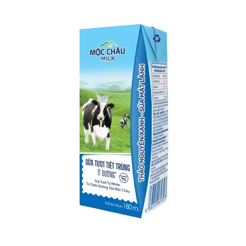 DA.M.F-Sữa. Less Sugar UHT Milk Mộc Châu Milk 180ml T7