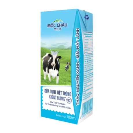 DA.M.F-Sữa. Plain UHT Mộc Châu Milk 180ml ecp