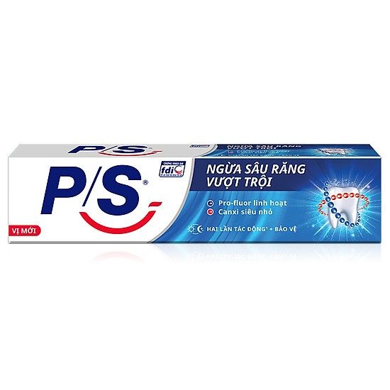 PU.HC- Kem Đánh Răng ps Ngăn Ngừa Sâu Răng Vượt Trội - Toothpaste Prevents Tooth Decay P/S 180g ( box )