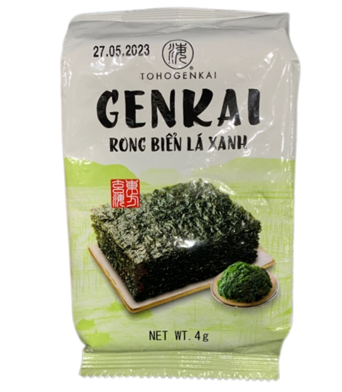 SN- Green Seasoned Seaweed Genkai 4g