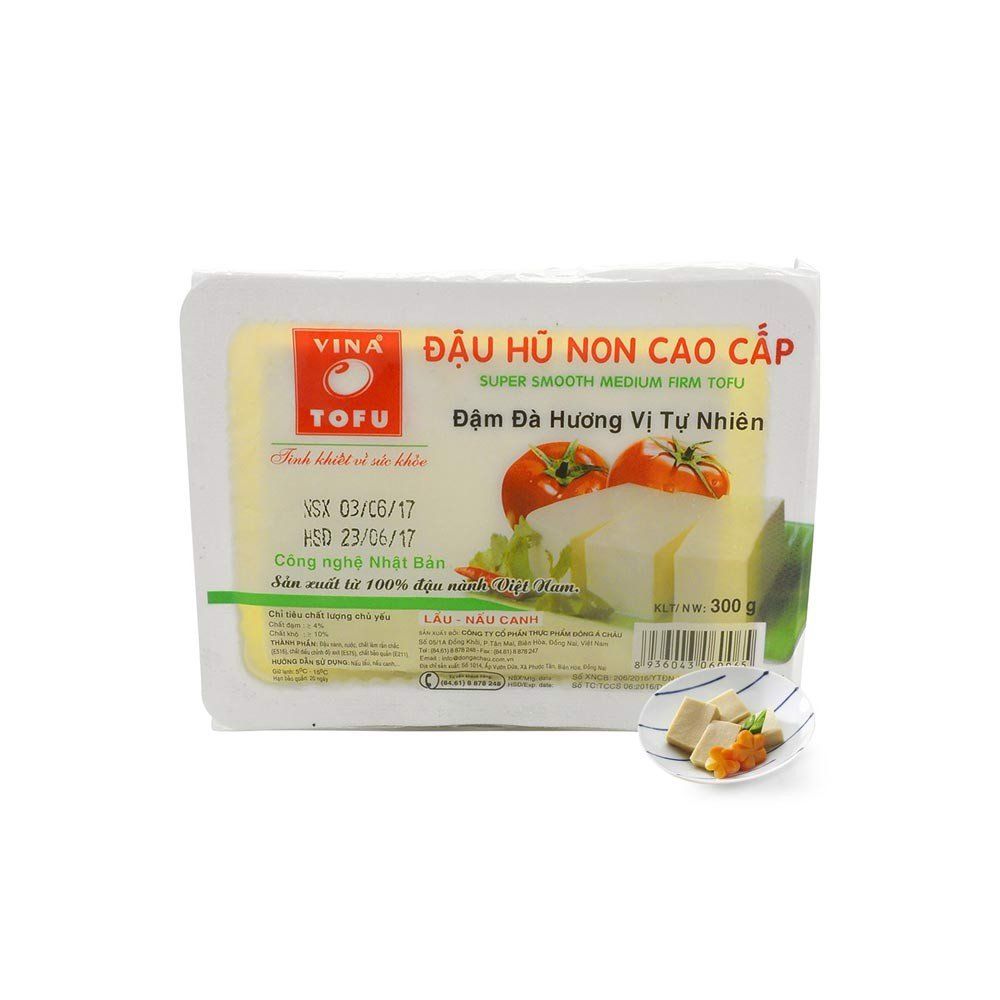 PF- đậu hủ ngon cao cấp - Super Smooth Medium Firm Tofu Vina 300g ( Box )