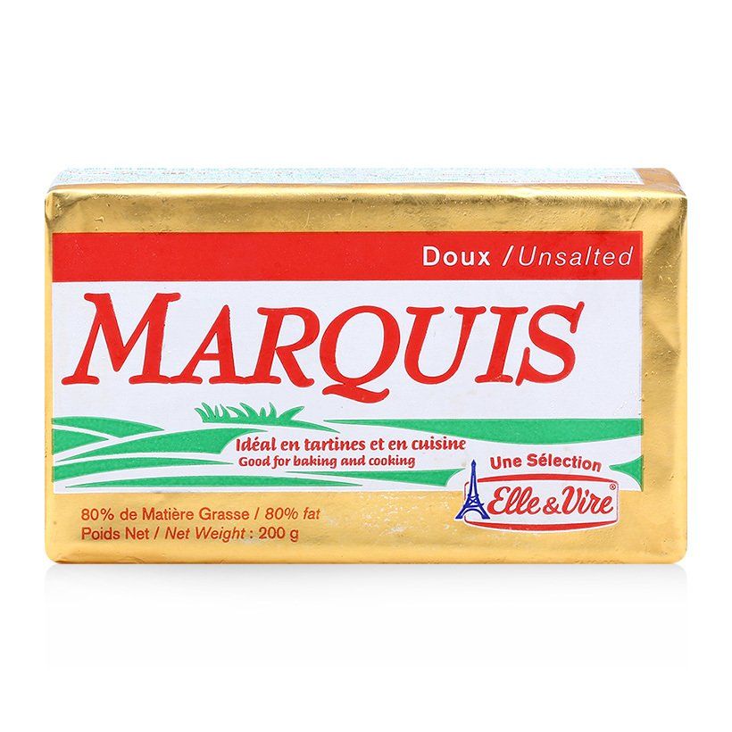 DA.B- Unsalted Butter 80% fat Marquis 200g ( Pack )