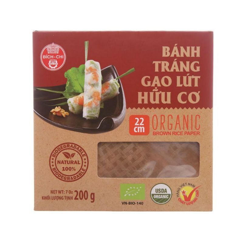 MW- Organic Brown Rice Paper Bích Chi 200g
