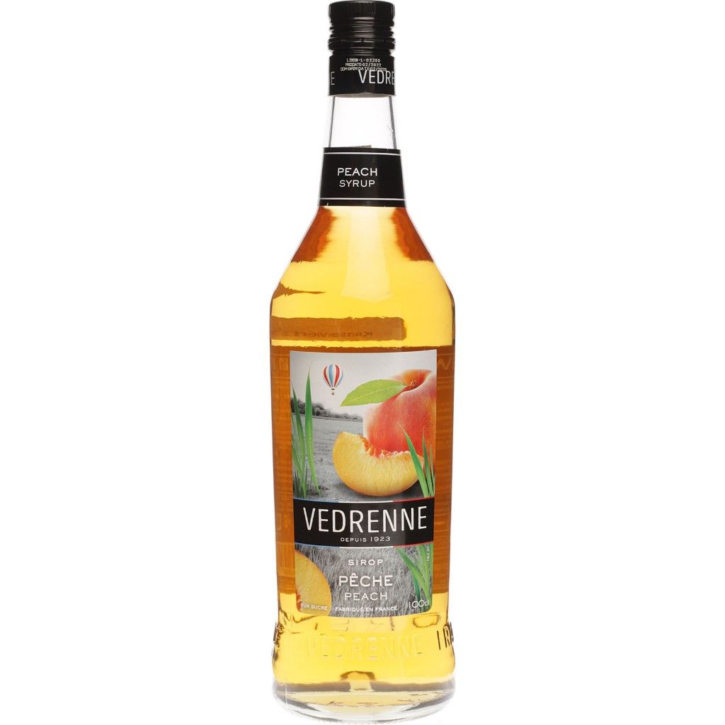 SR- Peach Syrup Vedrenne 1L