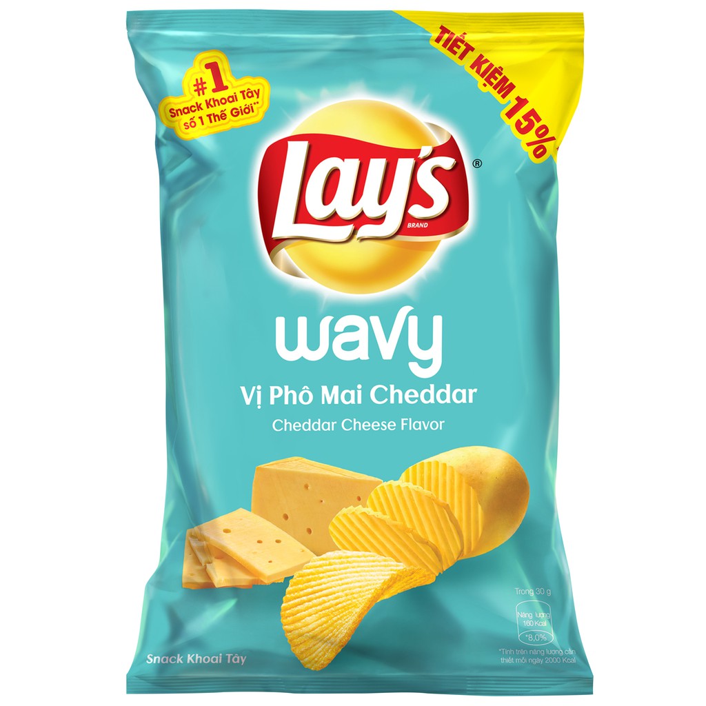 PC.S- Bánh khoai tây vị phô mai - Cheddar Cheese Potato Chips Poca 56g (Gói)