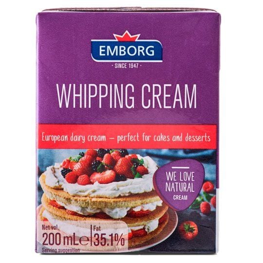 DA.W- Kem sữa Emborg 35.1% béo - Whipping Cream Emborg 35,1% Fat UHT 200ml ( Box )