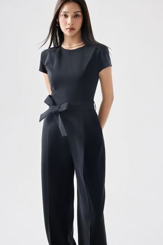 Reina Crepe Wide-leg Jumpsuit - Black