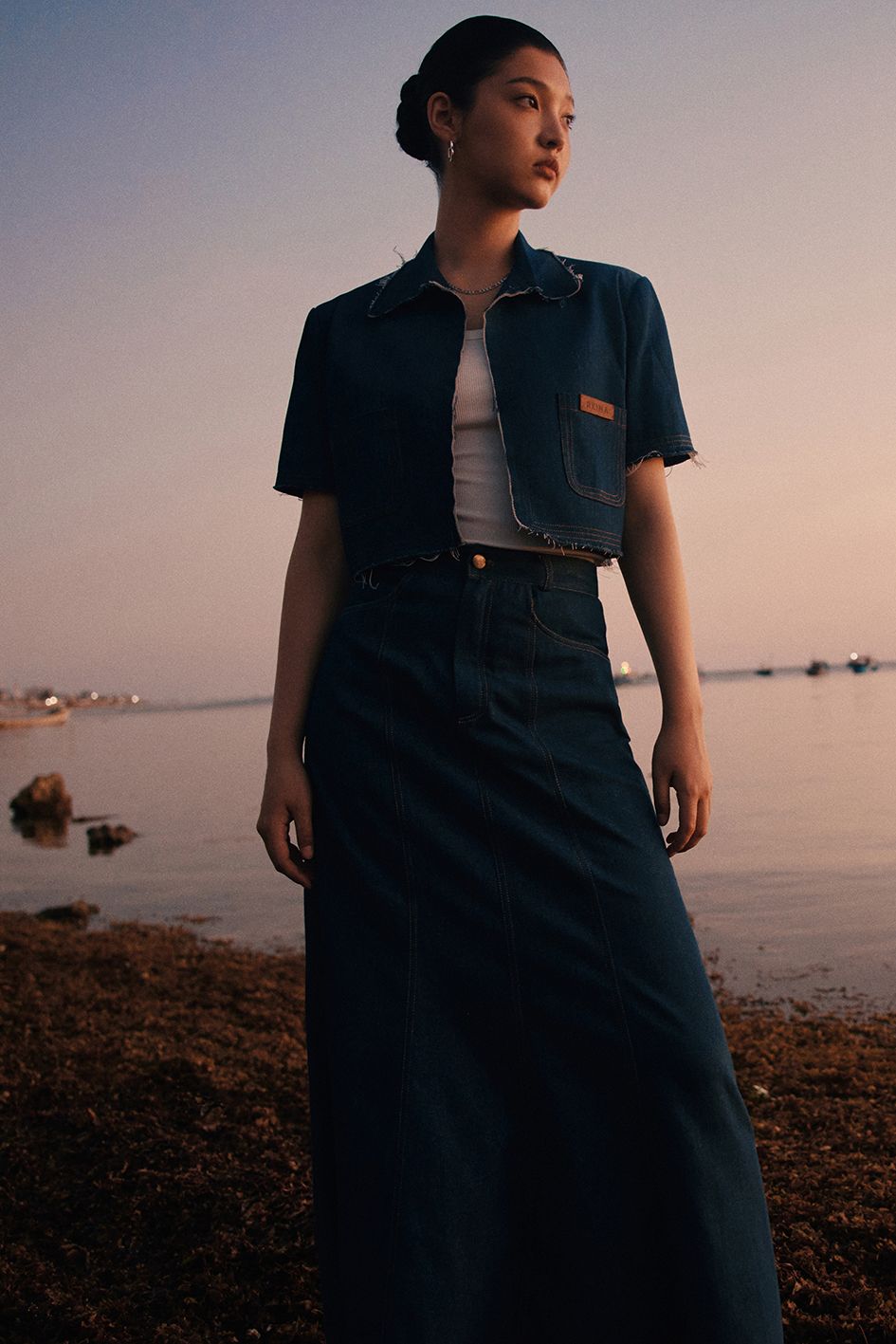 Guess Jeans Harben Denim Maxi Skirt Princess Polly UK Womens