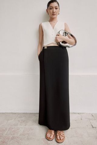 Letty Stretch-crepe Vest - Andrea Stretch-crepe Maxi Skirt