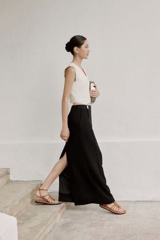 Letty Stretch-crepe Vest - Andrea Stretch-crepe Maxi Skirt