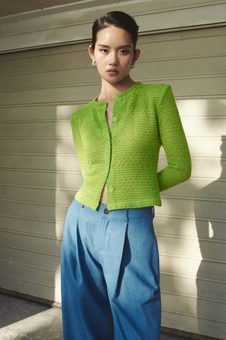 Santo Cropped Knitted Cardigan