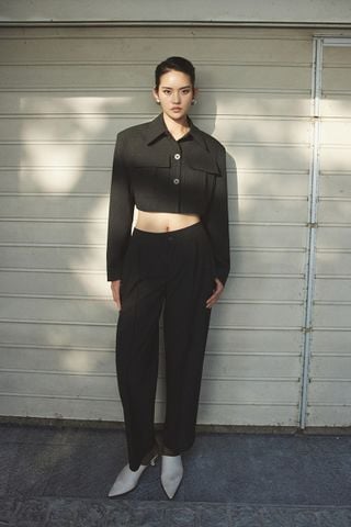 Pleated Wool-blend Tapered Pants