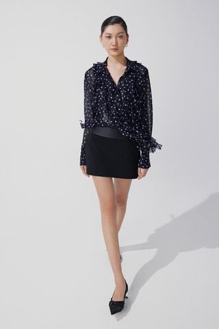 Darcy Ruffled Polka-dot Silk-mousseline Blouse