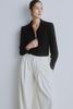 Relais Twill Blazer - Inna Chiffon Shirt - Pleated Twill Wide-leg Pants