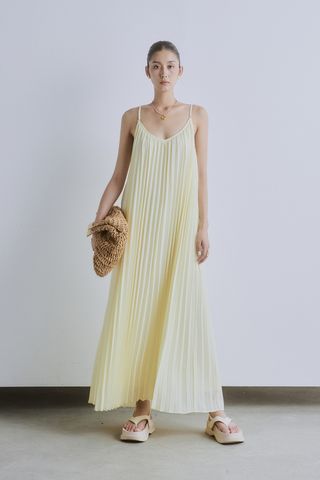 Parmesan Pleated Maxi Dress