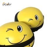 Mũ Bảo Hiểm Nửa Đầu Họa Tiết Mặt Cười Màu Vàng Kèm Kính UV Chính Hãng B'COLOR