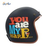 Mũ bảo hiểm 3/4 không kính You are my Happy