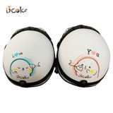 Mũ Bảo Hiểm Nửa Đầu Màu Trắng Nhám Họa Tiết Kèm Kính Phi Công B'COLOR