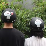 Combo 2 Mũ bảo hiểm cặp đôi 1/2 kính UV B'color (mũ bảo hiểm nửa đầu) - Đen Họa Tiết
