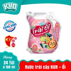 Thùng 24 Túi Nước Trái Cây hương ổi KUN 110ml