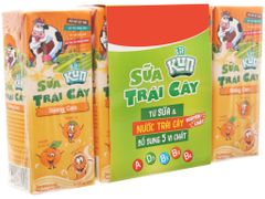 Thùng 48 Hộp Sữa Trái Cây KUN Hương Cam 180ml