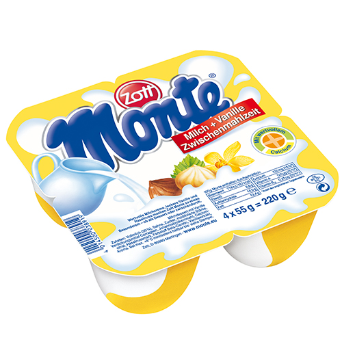 Váng sữa ZOTT MONTE vani lốc 4x55g