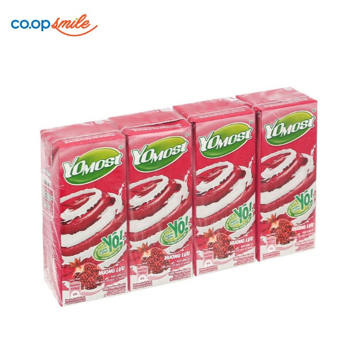 Yomost PoFruit lựu dâu 4x170ml