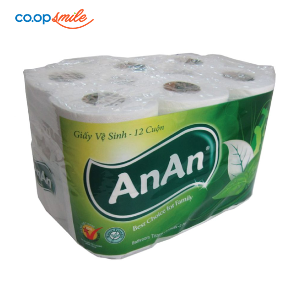 Giấy vệ sinh AnAn 2 lớp 12 cuộn