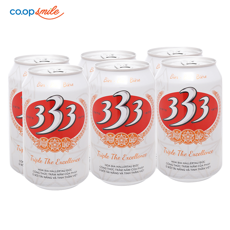 Bia 333 lon lốc 6x330ml