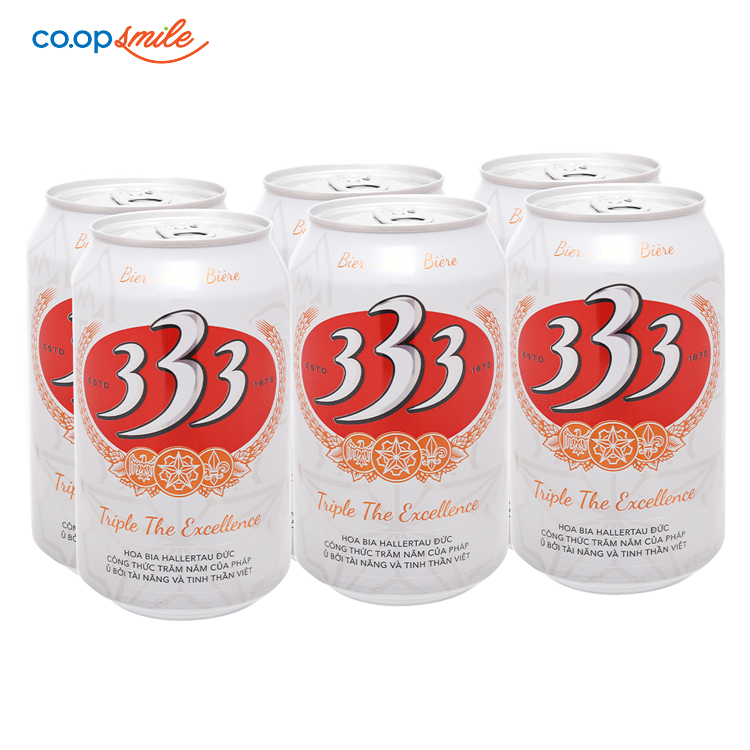 Bia 333 lon lốc 6x330ml