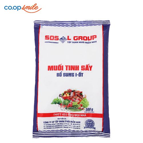 Muối tinh sấy I ốt tím 500g