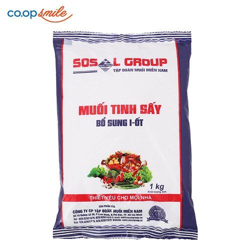 Muối tinh sấy I ốt tím 1kg