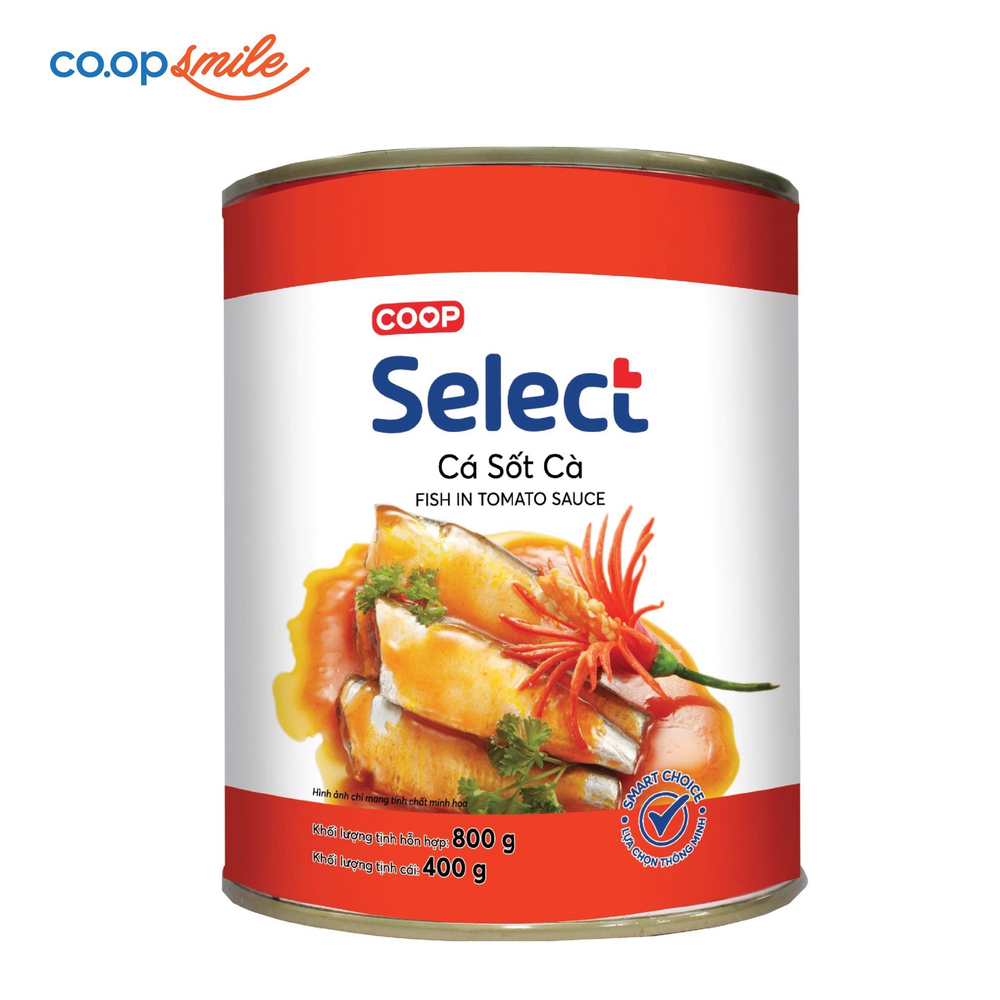 Cá sốt cà Co.op Select có khóa 800g