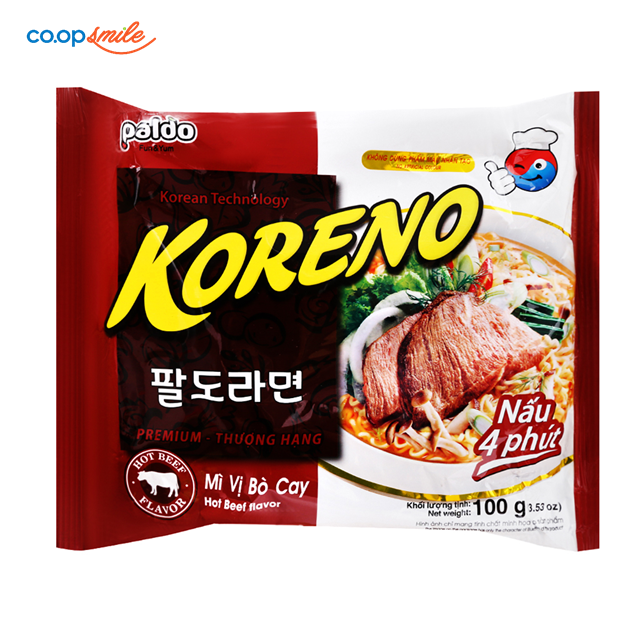 Mì Koreno vị bò cay 100g