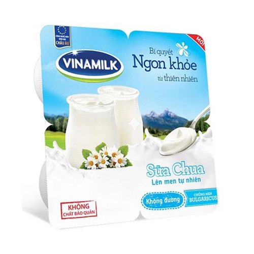 Sữa chua ăn Vinamilk không đường lốc 4x100g