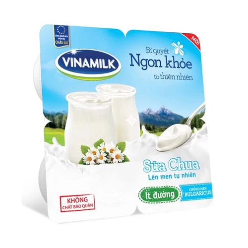 Sữa chua ăn Vinamilk ít đường lốc 4x100g