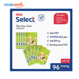 Tập Coop Select kẻ ô ly 80-96T lốc 10