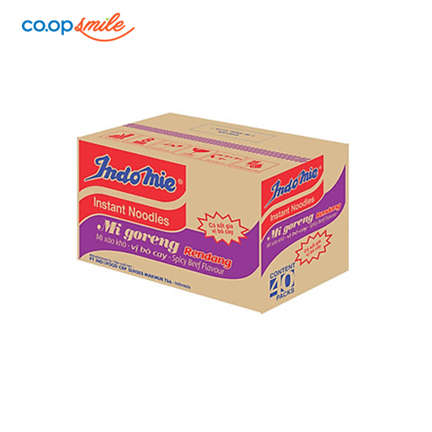 Mì xào Indomie vị bò cay thùng 40 góix91g