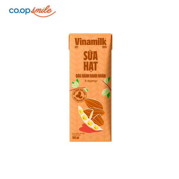 Sữa đậu nành hạnh nhân Vinamilk 180ml