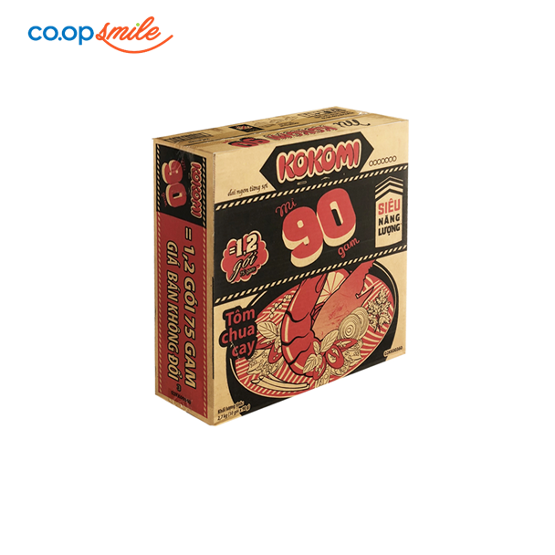 Mì KOKOMI 90 tôm chua cay thùng 30x90g